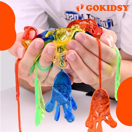 gokidsy 14x Klatschhand Mitgebsel für Kinder: Als Mitbringsel, Gastgeschenk & Giveaway - Glibberhände als Partygeschenke - Kindergeburtstag von Jungen & Mädchen