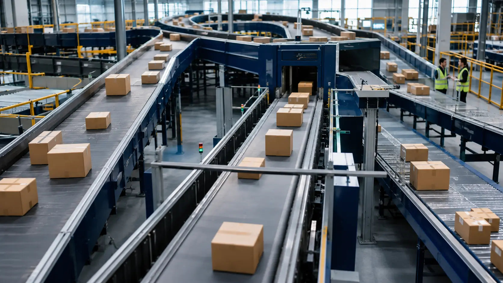 Automatisierte Paketsortieranlage