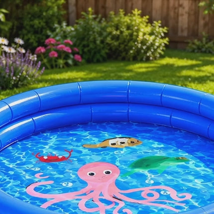 Aufblasbarer Pool rund – Aufstellpool für Kinder & Erwachsene – Gartenpool aus strapazierfähigem PVC für Badespaß im Sommer (∅76 cm)