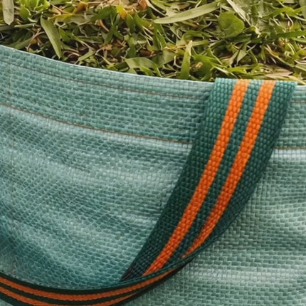 3x 120 Liter Gartenabfallsack groß & reißfest – 150 GSM Laubsack aus Polypropylen – Gartensack für Laub, Rasenschnitt & Grünschnitt (3x 120 Liter)