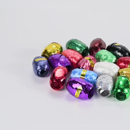 18x Geschenkband Ringelband Kräuselband-Set je 20 Meter Rolle - Geschenkbänder
