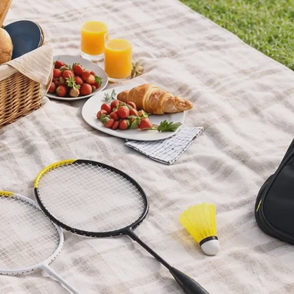 Badminton-Set für Kinder – 2 Schläger, Badmintonball und Tragetasche für Garten, Strand und Freizeit