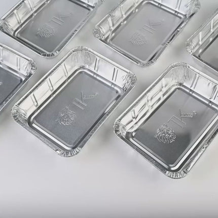 20 Aluminiumschalen, 1.200 ml, 195 × 152 × 40 mm – Einweg-Grillschalen und Fettauffangschalen