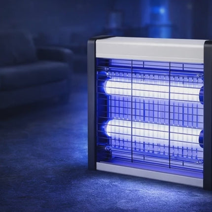 Mückenlampe elektrisch – Insektenvernichter mit UV-Licht – Fliegenfalle & Mückenfalle für effektiven Moskitoschutz (Eckig)