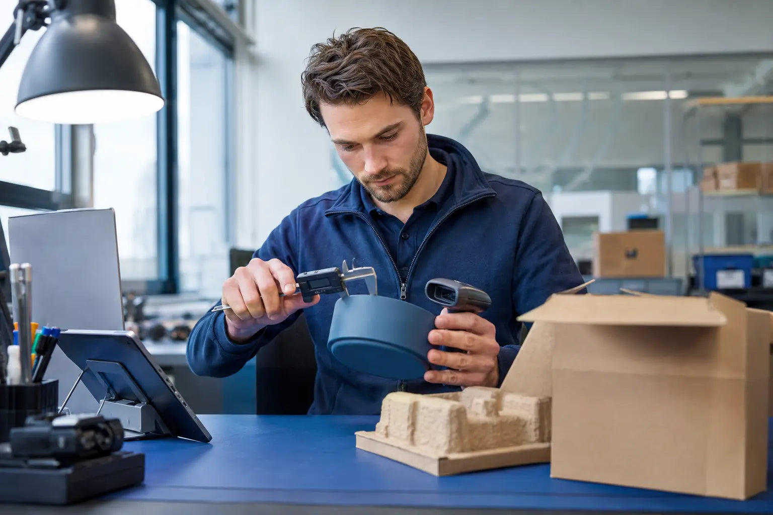 Sorgfältige Produkt- und Verpackungsprüfung