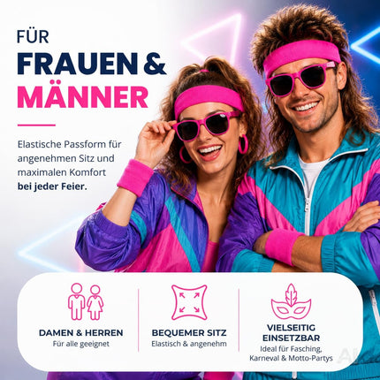 Pinke Stirn- und Schweißbänder