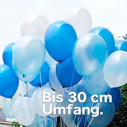 50x Luftballons blau Ø 35 cm - Helium geeignet für Geburtstag & Hochzeit & Party Deko Dekoration zur Befüllung mit Ballongas TK Gruppe Timo Klingler