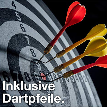Dart Dartset 43 cm Dartscheibe Dartboard Kork inkl. Dartpfeile - Steel Dart für Erwachsene TK Gruppe Timo Klingler