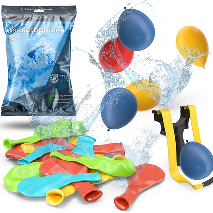 Wasserbomben Set mit 1000x Wasser Ballons & 1x Schleuder für Kinder & Erwachsene - Wasser Luftballons in bunten Farben TK Gruppe Timo Klingler